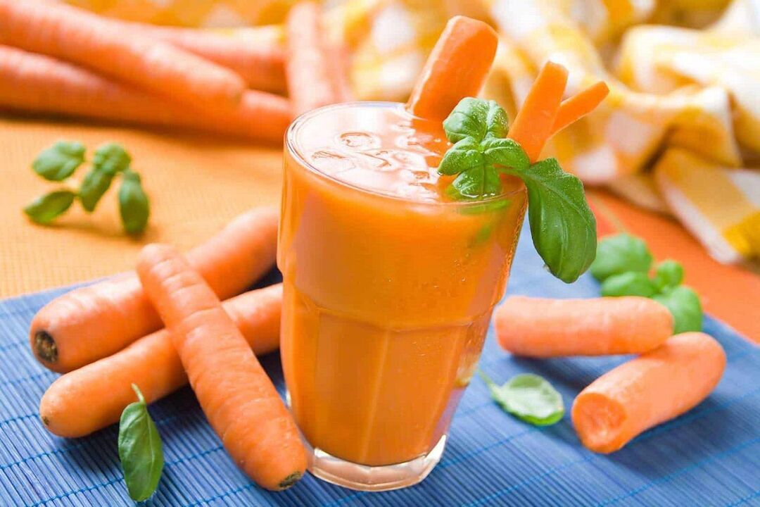 succo di carota per aumentare la potenza